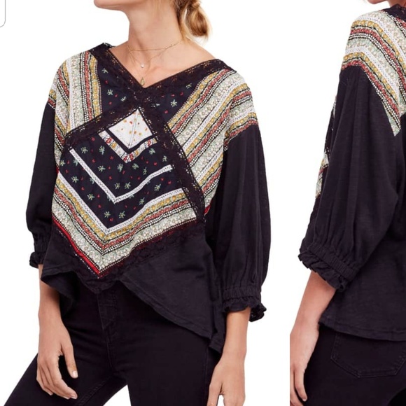 Free People Prairie Days Embroidered Top - Picture 2 of 4